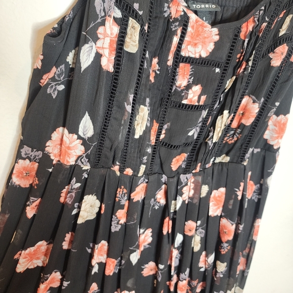 Torrid Pink and Black Sleeveless Maxi Sundress - Picture 13 of 16